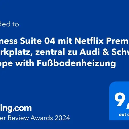 Stn Business - Mit Parkplatz & Balkon, Terrasse & Fussbodenheizung, Netflix Premium, Zentral Zu Audi & Schwarz Gruppe 바트프리에드리히셸